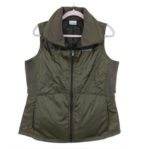 Columbia Mix It Around Vest Olive Green Quilted Lightweight Size Large - Picture 1 of 13
